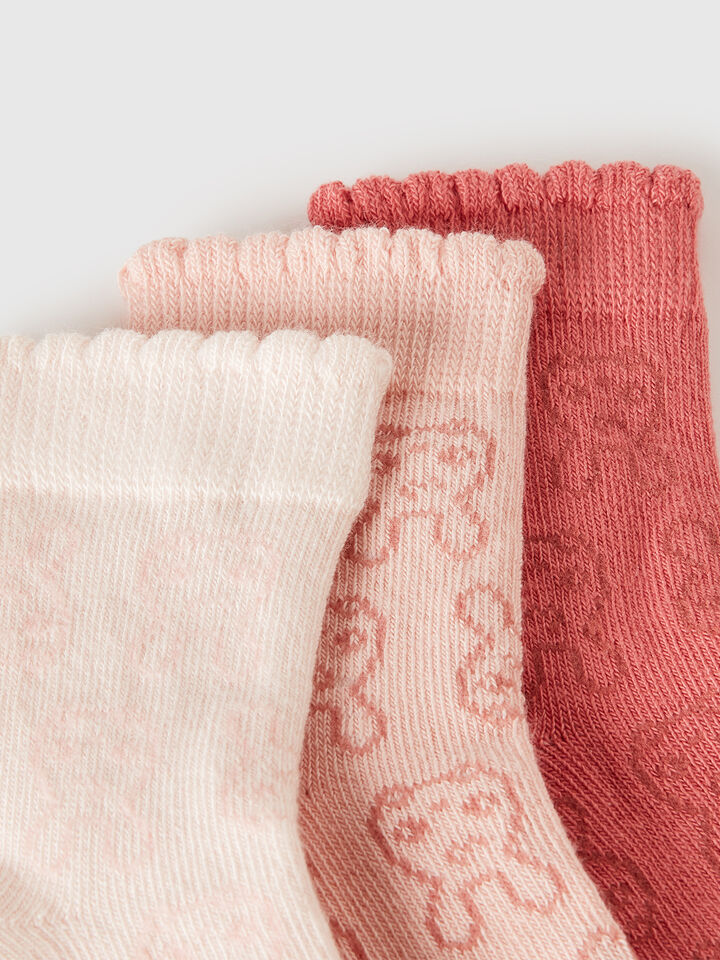 KNITTED SOCKS 3 PAIR New Born (0-18 months) image number 2